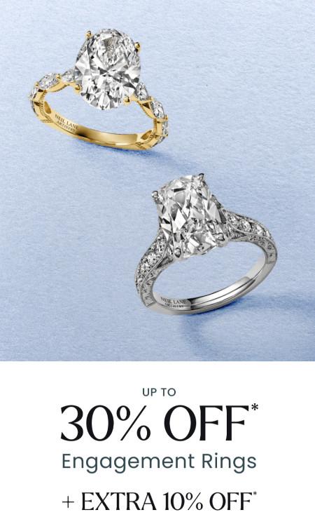 Up to 30% off Engagement Rings