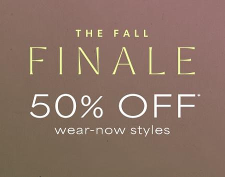 50% off Wear-Now Styles