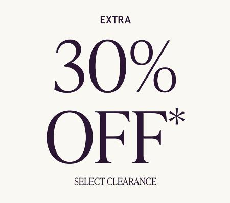 Extra 30% off Select Clearance