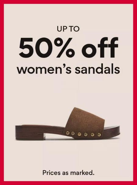 Up to 50% Off Women's Sandals