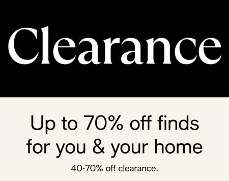 Up to 70% off Clearance