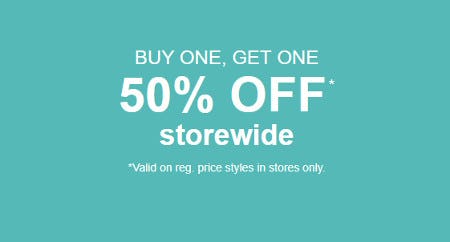 Buy One, Get One 50% off Storewide