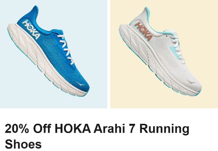 20% Off HOKA Arahi 7 Running Shoes