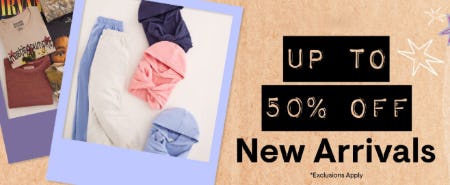 Up to 50% Off New Arrivals