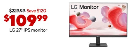$109.99 LG 27'' IPS Monitor