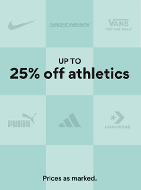 Up to 25% Off Athletics