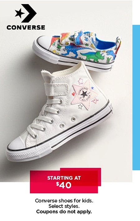Starting at $40 Converse Shoes For Kids