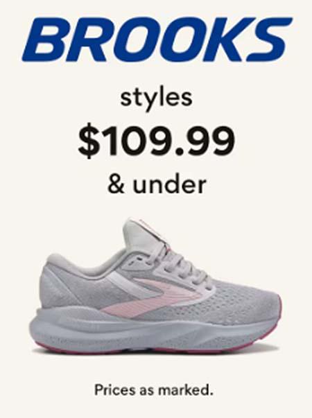 Brooks Styles $109.99 & Under