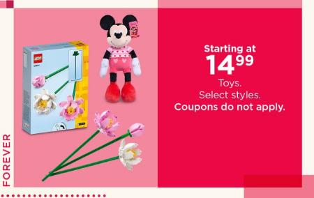 Starting at $14.99 Toys