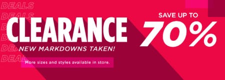 Clearance Save Up to 70%
