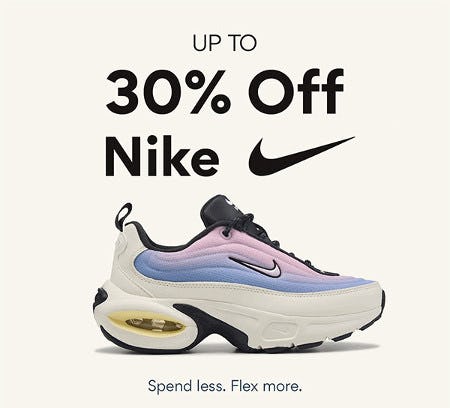 Up to 30% off Nike