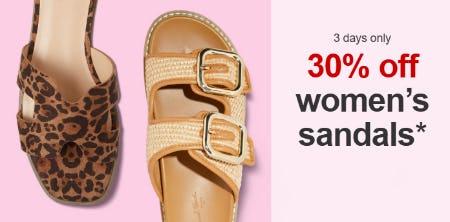30% Off Women's Sandals