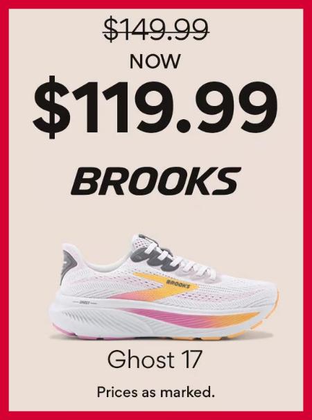 Now $119.99 Brooks Ghost 17