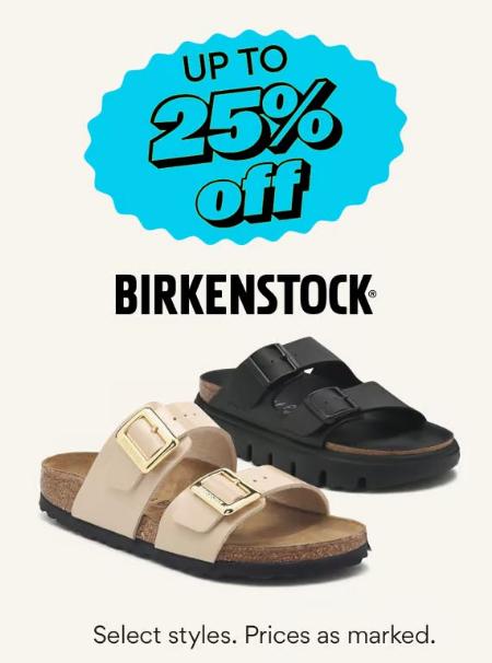 Up to 25% Off Birkenstock