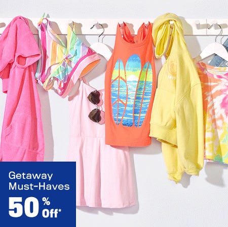 50% off Getaway Must-Haves