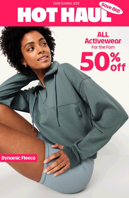 50% Off All Activewear for the Family