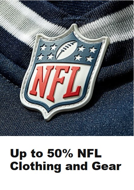 Up to 50% NFL Clothing and Gear