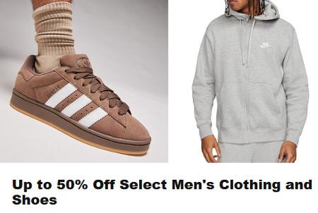 Up to 50% Off Select Men's Clothing and Shoes