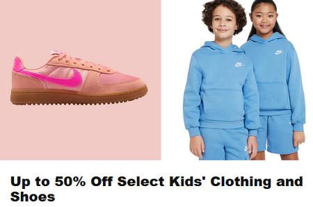 Up to 50% Off Select Kids' Clothing and Shoes