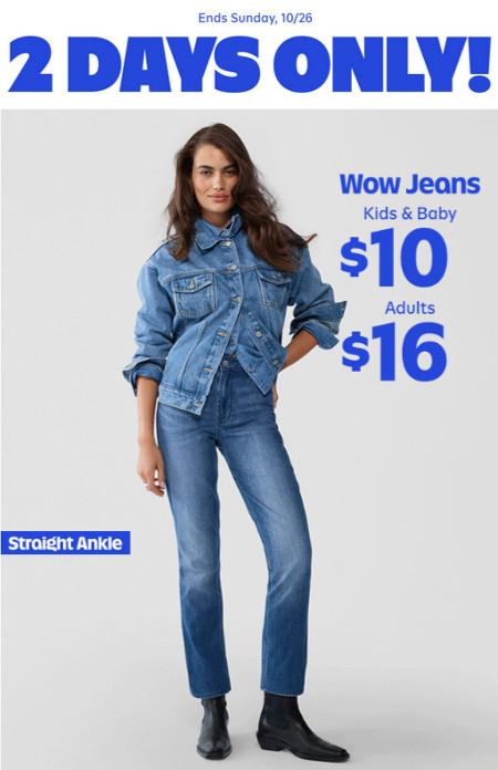 $16 Wow Jeans for Adults and $10 for Kids and Baby