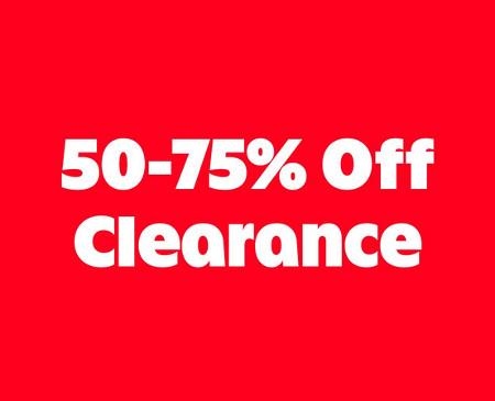50-75% off Clearance
