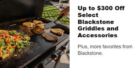 Up to $300 Off Select Blackstone Griddles and Accessories
