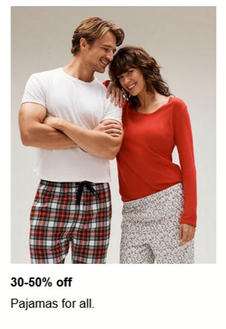 30-50% off Pajamas for All