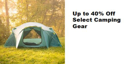 Up to 40% Off Select Camping Gear