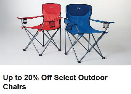 Up to 20% Off Select Outdoor Chairs