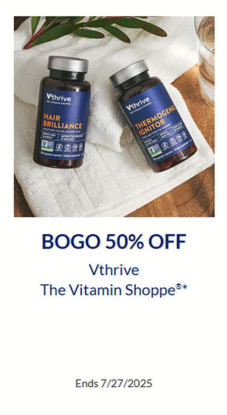 BOGO 50% Off Vthrive The Vitamin Shoppe