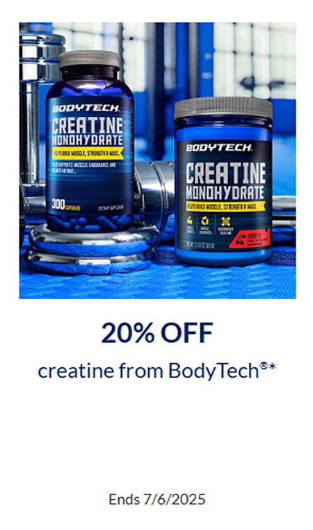 20% Off Creatine From BodyTech
