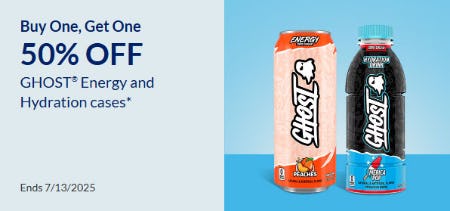 Buy One, Get One 50% Off GHOST Energy and Hydration Cases