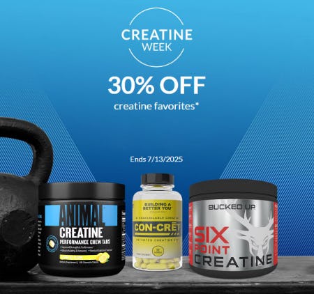 30% Off Creatine Favorites