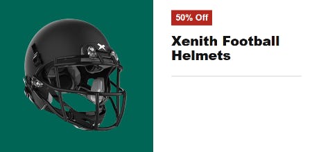 50% Off Xenith Football Helmets