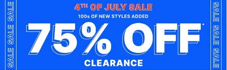 75% off Clearance