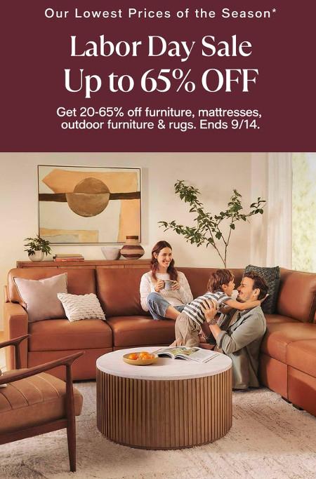Labor Day Sale: Up to 65% off