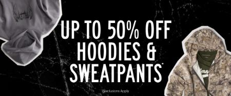 Up to 50% Off Hoodies & Sweatpants