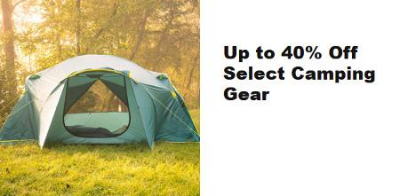 Up to 40% Off Select Camping Gear