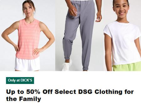 Up to 50% Off Select DSG Clothing for the Family
