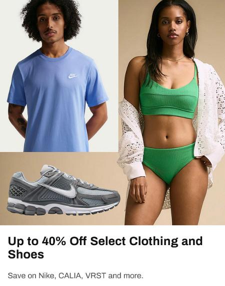 Up to 40% Off Select Clothing and Shoes