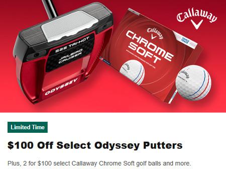 $100 Off Select Odyssey Putters