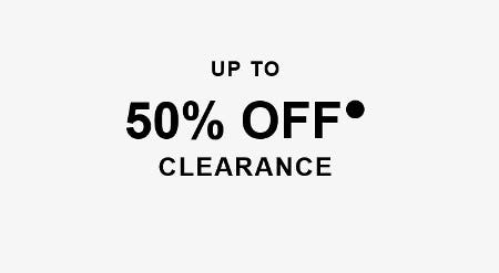 Up to 50% off Clearance