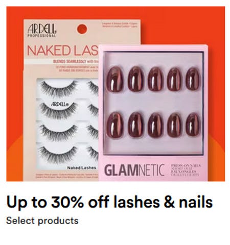Up to 30% off Lashes and Nails