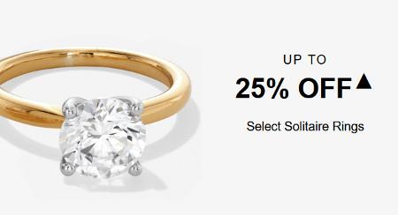 Up to 25% off Select Solitaire Rings