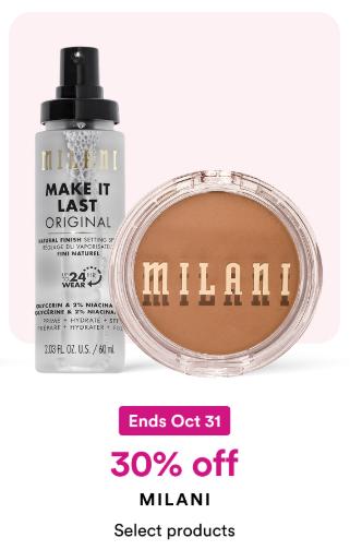 30% Off Select MILANI Products