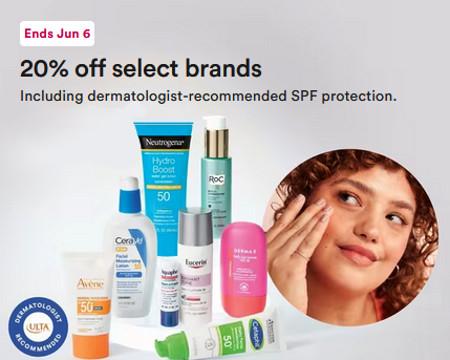 20% off Select Brands