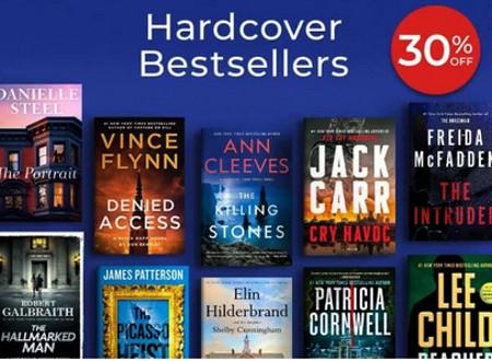 30% off Hardcover Bestsellers
