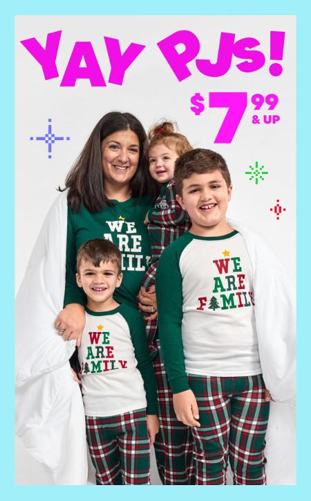 Merry Deal: $7.99 & Up Matching Family Holiday PJs