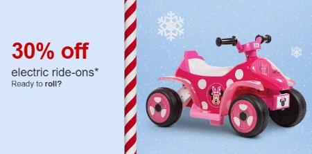 30% Off Electric Ride-Ons
