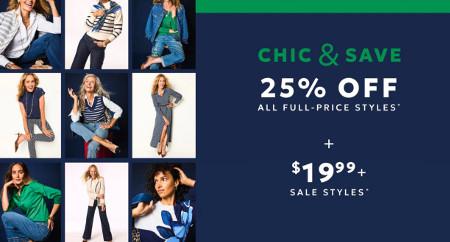 25% off All Full-Price Styles